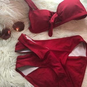Red Cross hip Bikini♥️